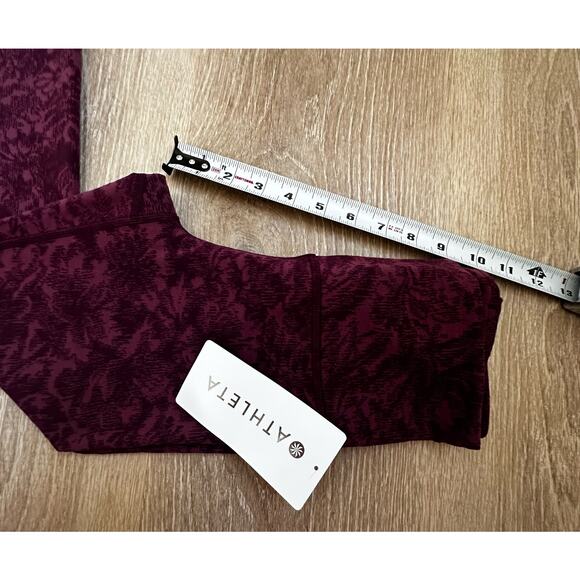 Athleta|Elation Textured Tight|Maroon|NWT|SZ XS - Picture 3 of 10